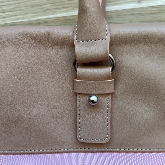 NWOT Dwell Studio Pink & Tan Diaper Bag with Changing Bag - Picture 4 of 12